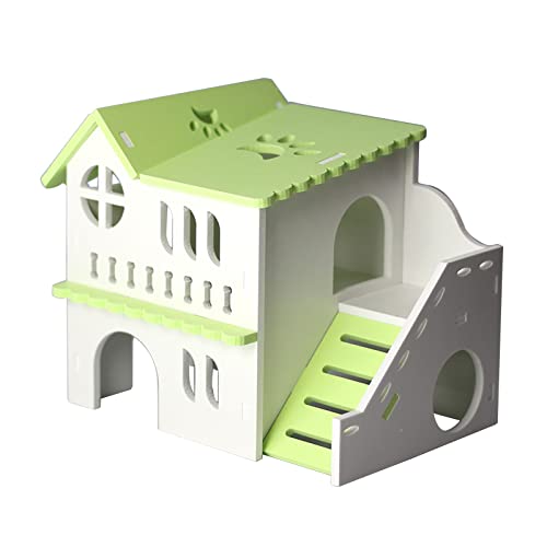 TENYELE Kleintier-Nisthaus Hamster Spielhaus Villa Kauspielzeug für Zwerghamster & Kletterhäuser und Verstecke klein für syrische Zwerghamster TENYELE Kleintier-Nisthaus Hamster Spielhaus Villa Kauspielzeug für Zwerghamster & Kletterhäuser und Verstecke klein für syrische Zwerghamster von TENYELE