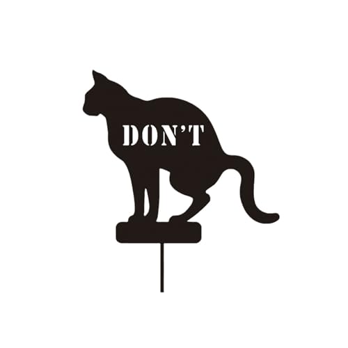 TENYELE Metall Don't Dog Pooping Yard Decors Gartenkunsttiere Für Außendekorationen Freien Dekorative Pfahl Rasen Hinterhof Outdoor Decors von TENYELE