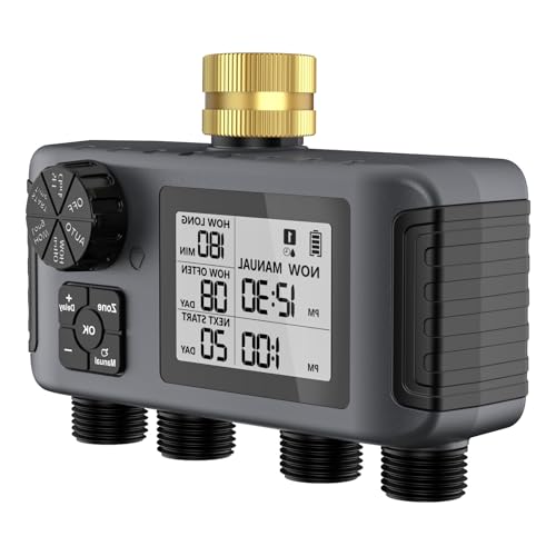 TENYELE Programmierbare Rasenflächen Sprinkler Controller Messing Einlass Außenwassertimer Bewässerungssysteme Mit Regenverzögerung Funktionalität Rasenwässerung Controller TENYELE Programmierbare Rasenflächen Sprinkler Controller Messing Einlass Außenwassertimer Bewässerungssysteme Mit Regenverzögerung Funktionalität Rasenwässerung Controller von TENYELE