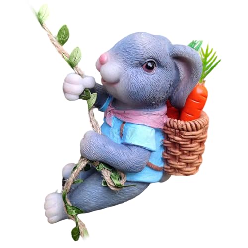 TENYELE Realistische Kletterhase Statue Harz Dekoration Outdoor Dekoration Easy Installation Display Statue Für Baum Yard Decorative Harz Kaninchen TENYELE Realistische Kletterhase Statue Harz Dekoration Outdoor Dekoration Easy Installation Display Statue Für Baum Yard Decorative Harz Kaninchen von TENYELE