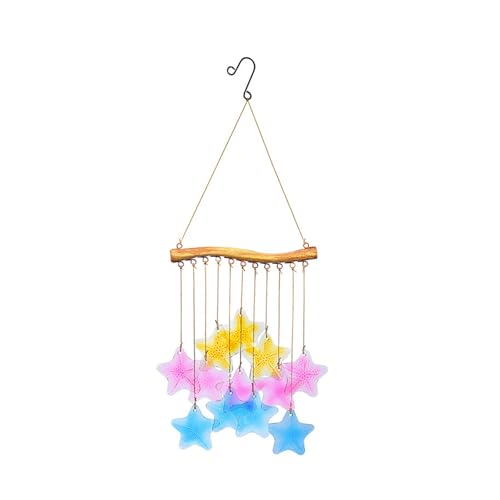 TENYELE Resistente Eisenwinde Chimes Mit Glas Künstlerischer Blattform Metallwinde Glocken Gärten Ornamente Hängen Wind Glocken Mit Klarem Geräusch von TENYELE