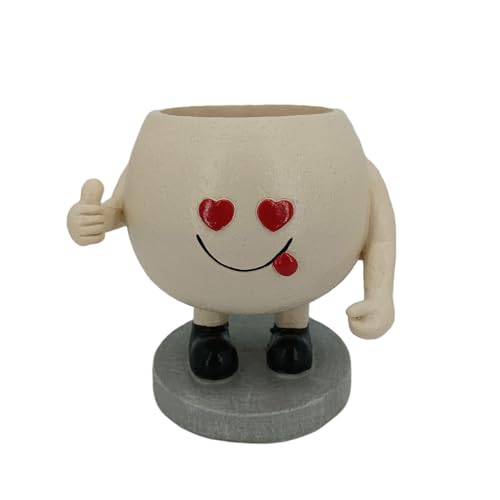 TENYELE Smile Face Pflanzer Töpfe Pflanzerharzpflanze Für Innenpflanze Freien Saftige Behälter Einzigartige Gesicht Die Dauerhaft Und Leicht Zu Reinigen Zu Reinigen TENYELE Smile Face Pflanzer Töpfe Pflanzerharzpflanze Für Innenpflanze Freien Saftige Behälter Einzigartige Gesicht Die Dauerhaft Und Leicht Zu Reinigen Zu Reinigen von TENYELE