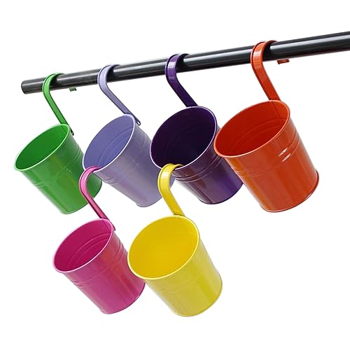 TENYELE Wandmontierte Blumentopf Vase Hanging Plant Körbe Einstellbarer Höhe Zaun Korb Für Hausbalkon Garten Innenhof Freien Freien Innenhof TENYELE Wandmontierte Blumentopf Vase Hanging Plant Körbe Einstellbarer Höhe Zaun Korb Für Hausbalkon Garten Innenhof Freien Freien Innenhof von TENYELE