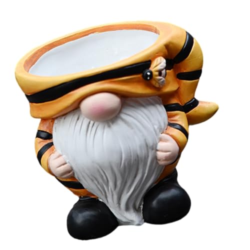 TENYELE Zarte Festival Gnomes Blumentöpfe Skurrile Form Pflanzer Keramik Blumentöpfe Für Weihnachtsbaum Die Skurrile Container Umgeben von TENYELE