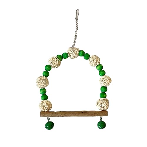 Vogelschaukel mit bunten Perlen, Brücke, Holz, zum Aufhängen für Wellensittiche, Training, Sitzstange, Spielzeug für Vögel, Käfigdekoration, Spielzeug Vogelschaukel mit bunten Perlen, Brücke, Holz, zum Aufhängen für Wellensittiche, Training, Sitzstange, Spielzeug für Vögel, Käfigdekoration, Spielzeug von TENYELE