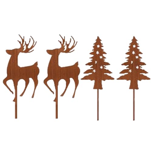 Weihnachtsdekorationen Freien Für Home Metal Decorative Garten Stakes Weihnachten Decors Tree Yard Schilder Garten Outdoor Urlaub Dekore von TENYELE