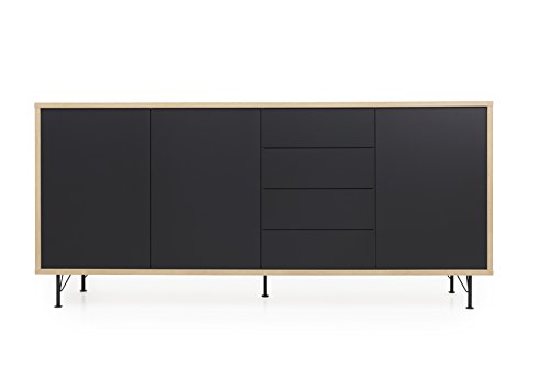 Tenzo 2877-682 Flow Sideboard 3 Türen, 4 Schubladen, von TENZO