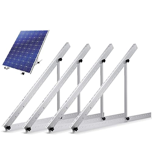 2 Paar Solarpanel Halterung 45 zoll, Universal Solarmodul Halterung Flachdach für Solarpanel 100W-600W mit eintsellbarem Neigungswinkel,Solarpanel Befestigung, eigbare Halterungen 1140MM von TEOV