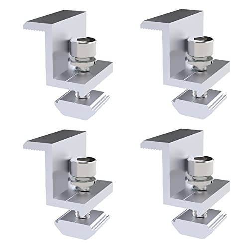 4x Befestigung Balkonkraftwerk PV Photovoltaik Trapez Schiene Endklemme 30mm,Trapezdach Sandwichdach Halterung Blechdach von TEOV