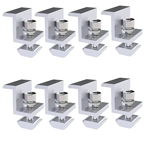 8x Befestigung Balkonkraftwerk PV Photovoltaik Trapez Schiene Endklemme 30mm,Trapezdach Sandwichdach Halterung Blechdach von TEOV