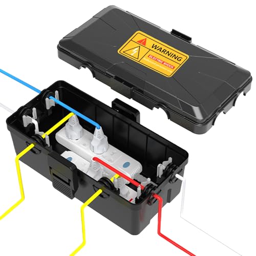 Kabelbox Wasserdicht, 6 Kabelöffnungen Außenbereich IP54 Wasserdichte Kabelbox mit Abnehmbarer Schildabdeckung (26x15x9.5cm) von TEOV