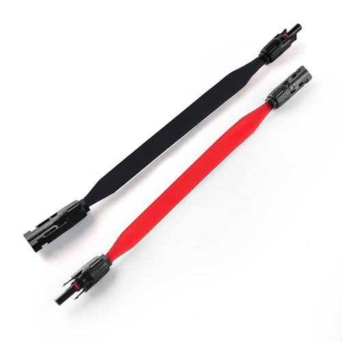 TEOV Solarkabel Fensterdurchführung 1 Paar 35cm Flachkabel Wasserdichtes Photovoltaikkabel, Kupferkabel Verzinnt 6mm² mit Stecker und Kupplung für Balkonkraftwerke TEOV Solarkabel Fensterdurchführung 1 Paar 35cm Flachkabel Wasserdichtes Photovoltaikkabel, Kupferkabel Verzinnt 6mm² mit Stecker und Kupplung für Balkonkraftwerke von TEOV