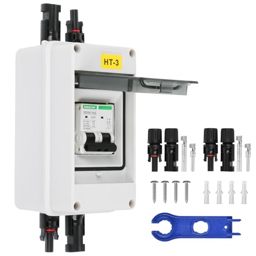 TEOV DC Solar Leistungsschalter mit Solarstecker, 2P 63A 1000V Trennschalter Solar PV, IP65 Wasserdicht Trennschalter für Solar PV Anlage TEOV DC Solar Leistungsschalter mit Solarstecker, 2P 63A 1000V Trennschalter Solar PV, IP65 Wasserdicht Trennschalter für Solar PV Anlage von TEOV