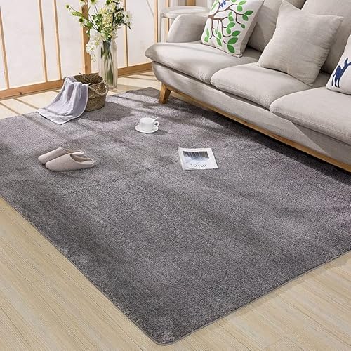 TEOV Grau rutschfeste Badematte 80 x 120 cm, Badteppiche Waschbar Badvorleger, Badezimmerteppich mit hoher Hydroskopizität Bad Teppich für Badewanne, Badezimmer, Wohnzimmer und Schlafzimme von TEOV