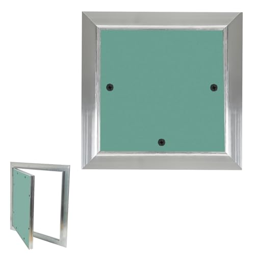 TEOV Revisionstüre 150x150 mm Aluminium-Rahmen Verdeckte Revisionsklappe 10 mm Einlage Imprägnierte Gipskartonplatte Verdeckte Gipskarton (15X15cm) von TEOV