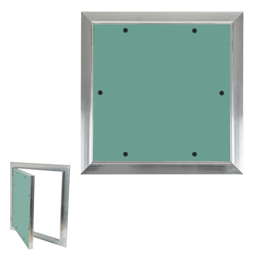 TEOV Revisionstüre 200x200 mm Aluminium-Rahmen Verdeckte Revisionsklappe 10 mm Einlage Imprägnierte Gipskartonplatte Verdeckte Gipskarton (20X20cm) von TEOV