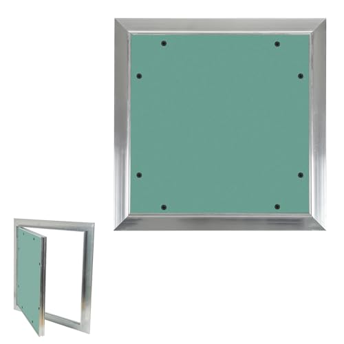 TEOV Revisionstüre 300x300 mm Aluminium-Rahmen Verdeckte Revisionsklappe 10 mm Einlage Imprägnierte Gipskartonplatte Verdeckte Gipskarton (30X30cm) von TEOV