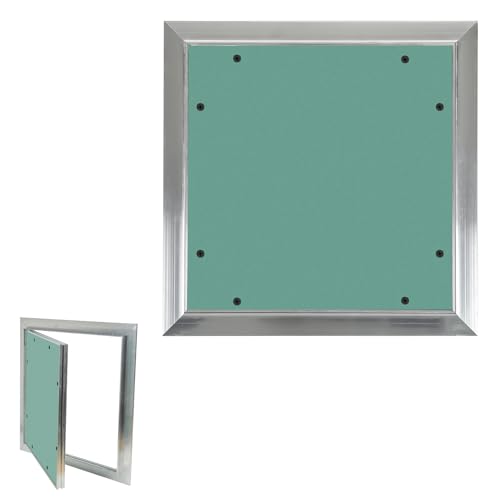 TEOV Revisionstüre 400x400 mm Aluminium-Rahmen Verdeckte Revisionsklappe 10 mm Einlage Imprägnierte Gipskartonplatte Verdeckte Gipskarton (40X40cm) von TEOV