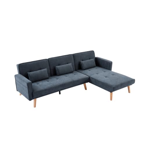 TEOYETTSF Ausziehbares Sofa-Schlafsofa, rechts gerichtet, L-förmig, für Wohnzimmer, Chaise für Wohnzimmermöbel von TEOYETTSF