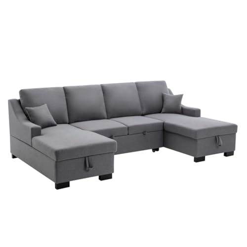 TEOYETTSF Polstersofa mit Stauraum, 2 Rollkissen, geeignet für Wohnzimmer von TEOYETTSF