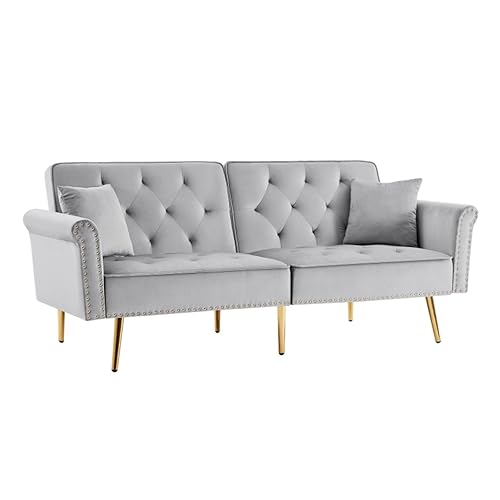 TEOYETTSF Velvet Touch Schlafsofa, Bett, Sofa, wendbar, modulares Set, 217,8 x 85,1 x 85,7 cm (B x T x H) von TEOYETTSF