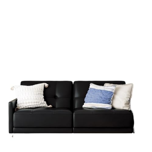TEOYETTSF Wohnzimmer Sofa Schlafsofa Coil Futon Schwarz Kunstleder von TEOYETTSF