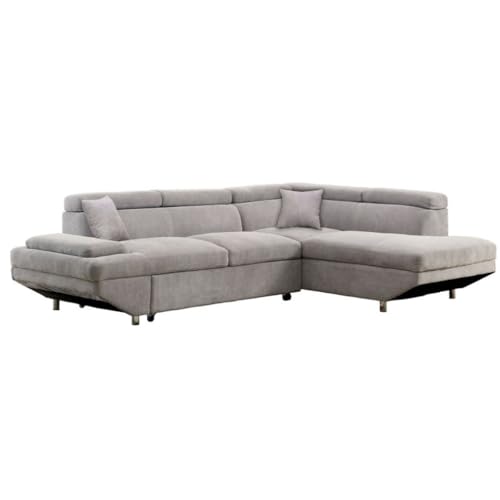 TEOYETTSF Wohnzimmermöbel, 271,8 cm, grau, Stoffabschnitt mit ausziehbarem Bettkissen, Couchkissen, Aufbewahrung, Sofa von TEOYETTSF