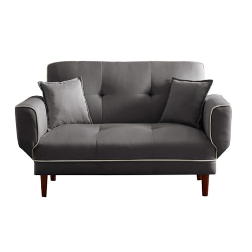TEOYETTSF Wohnzimmermöbel, Schlafsofa, Schlafsofa mit 2 Kissen, 143,5 cm L x 79 cm B x 88,9 cm H von TEOYETTSF