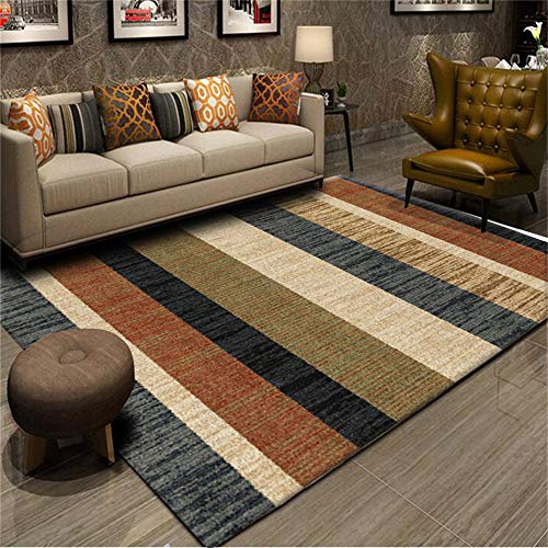 Einfach Zu Säubern Nicht verblassen Sofa Teppiche Schwarzer gelber cremefarbener geometrischer Randteppich Gute Qualität Teppich 140 * 200cm von TEPPICH-CY-ZK