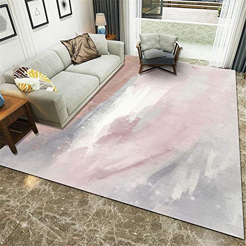 Teppich Gute Qualität Esszimmer Teppiche Rosa Grauer weißer Tintengraffitiart moderner Wohnzimmerteppich Multi-Size perfekt Teppiche 100 * 160cm von TEPPICH-CY-ZK