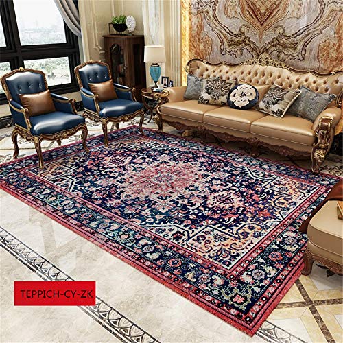 Verschleißfest Schlafzimmer Teppich Klassischer traditioneller großer Teppich im persischen Stil mit Blumenmuster antifouling schön Teppich 200X300CM von TEPPICH-CY-ZK