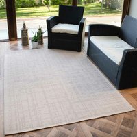 In- und Outdoor Flachgewebe Terrassen & Balkon Küche Teppich In Beige,Ø 200 cm Rund von TEPPICH HOME