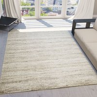 Viva6824 in 8 Farben Melliert Kurzflor Teppich,Beige, 80x150 cm von TEPPICH HOME