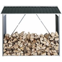 Tepro Kaminholzregal182 x 74 x 162,5 cm anthrazit Holzregal Holzunterstand von TEPRO GARTEN