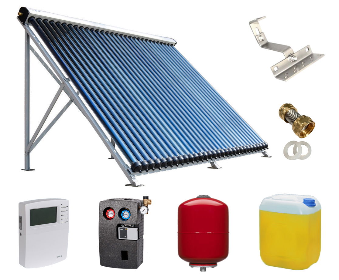 Solarthermie Komplettset JINYI 1x20 Röhren 3,3m² mit Schrägdachmontage Solarthermie Komplettset JINYI 1x20 Röhren 3,3m² mit Schrägdachmontage von TEPTO