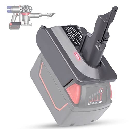 TEPULAS Für Dyson V7 Batterieadapter funktioniert für Milwaukee 18V Lithium-Akku, kompatibel mit Dyson V7 Motorhead V7 Animal V7 Trigger V7 HEPA V7 Auto + Boot V7 Absolute Handstaubsauger von TEPULAS