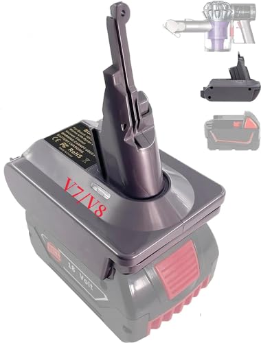 Verbesserter BOS18V7V8 Adapter für Bosch GBA für Dyson V7+V8 Staubsauger, TEPULAS -Adapter für Bosch GBA 18V System Batterie Konvertieren für Dyson V7 V8 Absolute Stabstaubsauger (nicht PBA) von TEPULAS