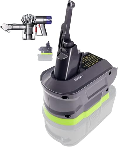TEPULAS Verbesserter RY18V7V8 Adapter für Dyson V7+V8 Vakuumreiniger, Vakuumadapter für Ryobi 18V Lithiumbatterie Konvertit für Dyson V7 V8 Handheld Staubsauger(Nur Adapter) von TEPULAS