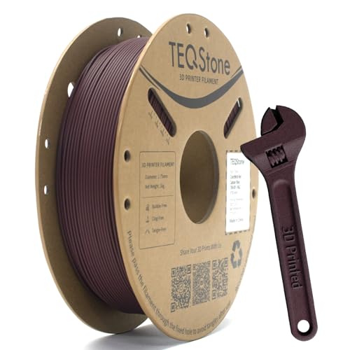 TEQStone PLA-CF Filament 1,75mm Ziegel Rot 1KG, Kohlefaser Verstärkt, Verbesserte Zähigkeit, Sauber Gewickelt, Maßhaltigkeit +/-0,02mm 3D Drucker Filament TEQStone PLA-CF Filament 1,75mm Ziegel Rot 1KG, Kohlefaser Verstärkt, Verbesserte Zähigkeit, Sauber Gewickelt, Maßhaltigkeit +/-0,02mm 3D Drucker Filament von TEQStone