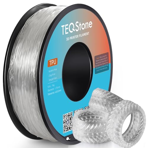 TEQStone TPU Filament 1.75mm Transparent 1Kg Spule 95A Flexibel Weiches 3D Drucker Filament Maßgenauigkeit +/-0.03mm Vakuumverpackung TEQStone TPU Filament 1.75mm Transparent 1Kg Spule 95A Flexibel Weiches 3D Drucker Filament Maßgenauigkeit +/-0.03mm Vakuumverpackung von TEQStone