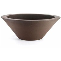 Moderner Vase Schio Bowl Essential aus Kunststoff für Gartenvase und Blumen und Pflanzen -60 cm / Bronze von TERAPLAST