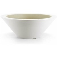 Moderner Vase Schio Bowl Essential aus Kunststoff für Gartenvase und Blumen und Pflanzen -60 cm / Weiß von TERAPLAST