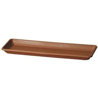 Outdoor rechteckiger Blumentopf- / Pflanzentopfuntersetzer ''Sottocassetta Basic'' -50 cm / Terrakottafarben von TERAPLAST
