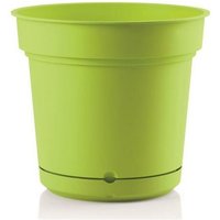 Teraplast - Outdoor runde Vase aus Kunstoff mit Untersetzer ''Hydral Element'' für Blumen und Pflanzen -18 cm / Zedern von TERAPLAST