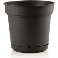 Outdoor runde Vase aus Kunstoff mit Untersetzer ''Hydral Element'' für Blumen und Pflanzen -23 cm / Anthrazit Outdoor runde Vase aus Kunstoff mit Untersetzer ''Hydral Element'' für Blumen und Pflanzen -23 cm / Anthrazit von TERAPLAST