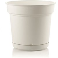 Outdoor runde Vase aus Kunstoff mit Untersetzer ''Hydral Element'' für Blumen und Pflanzen -28 cm / Weiss Outdoor runde Vase aus Kunstoff mit Untersetzer ''Hydral Element'' für Blumen und Pflanzen -28 cm / Weiss von TERAPLAST