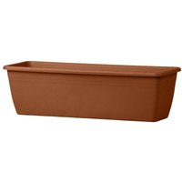 Rechteckige Vase ''Cassetta Mare Basic'' für Blumen und Gartenpflanzen. -50 cm / Seilfarbig von TERAPLAST