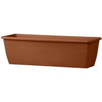Rechteckige Vase ''Cassetta Mare Basic'' für Blumen und Gartenpflanzen. -80 cm / Anthrazit von TERAPLAST