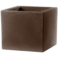 Moderner Vase Cubo Schio Essential aus Kunststoff für Garten und Blumen und Pflanzen -50 cm / Bronze von TERAPLAST