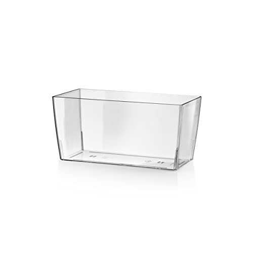 TERAPLAST 10447026 Blumentopf Coimbra, Transparent, 26 x 26 x 13 cm von TERAPLAST